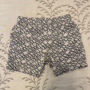 Emporio Armani Black and White Patterned Shorts